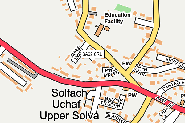 SA62 6RU map - OS OpenMap – Local (Ordnance Survey)