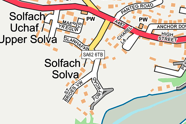 SA62 6TB map - OS OpenMap – Local (Ordnance Survey)