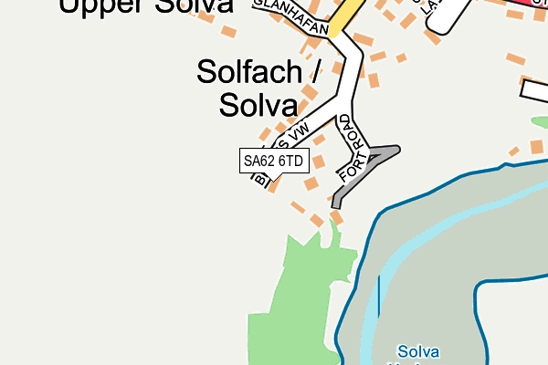 SA62 6TD map - OS OpenMap – Local (Ordnance Survey)