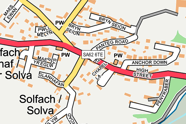 SA62 6TE map - OS OpenMap – Local (Ordnance Survey)