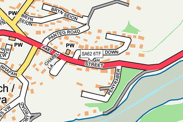 SA62 6TF map - OS OpenMap – Local (Ordnance Survey)