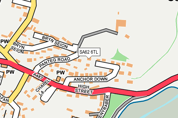 SA62 6TL map - OS OpenMap – Local (Ordnance Survey)