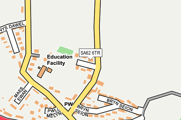 SA62 6TR map - OS OpenMap – Local (Ordnance Survey)