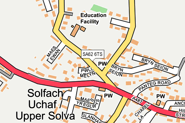 SA62 6TS map - OS OpenMap – Local (Ordnance Survey)