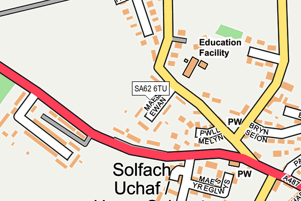 SA62 6TU map - OS OpenMap – Local (Ordnance Survey)