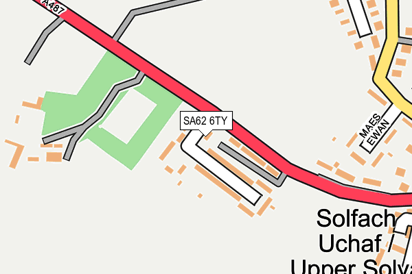 SA62 6TY map - OS OpenMap – Local (Ordnance Survey)