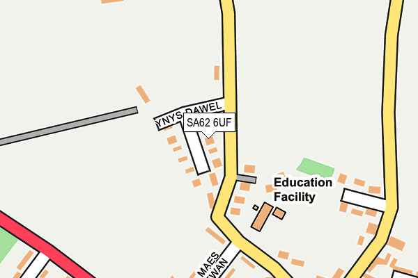 SA62 6UF map - OS OpenMap – Local (Ordnance Survey)