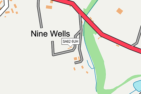 SA62 6UH map - OS OpenMap – Local (Ordnance Survey)