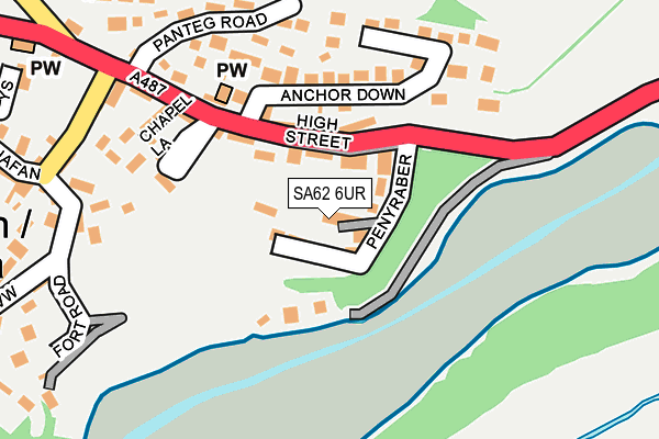 SA62 6UR map - OS OpenMap – Local (Ordnance Survey)