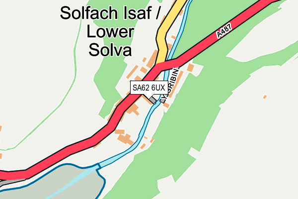 SA62 6UX map - OS OpenMap – Local (Ordnance Survey)