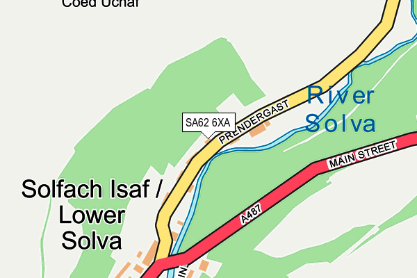 SA62 6XA map - OS OpenMap – Local (Ordnance Survey)
