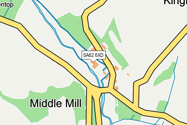 SA62 6XD map - OS OpenMap – Local (Ordnance Survey)