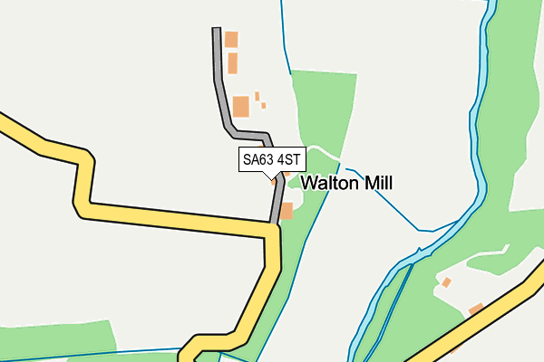 SA63 4ST map - OS OpenMap – Local (Ordnance Survey)