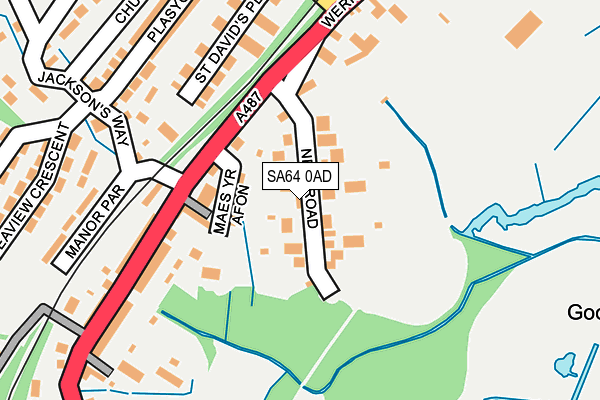 SA64 0AD map - OS OpenMap – Local (Ordnance Survey)