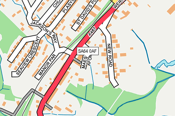 SA64 0AF map - OS OpenMap – Local (Ordnance Survey)