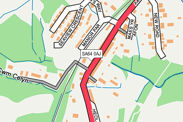 SA64 0AJ map - OS OpenMap – Local (Ordnance Survey)
