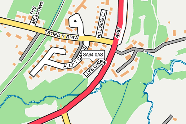 SA64 0AS map - OS OpenMap – Local (Ordnance Survey)
