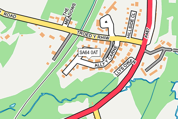 SA64 0AT map - OS OpenMap – Local (Ordnance Survey)