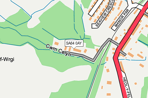 SA64 0AY map - OS OpenMap – Local (Ordnance Survey)