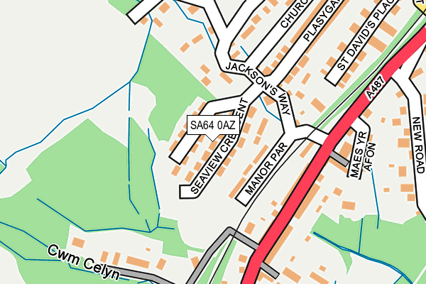 SA64 0AZ map - OS OpenMap – Local (Ordnance Survey)