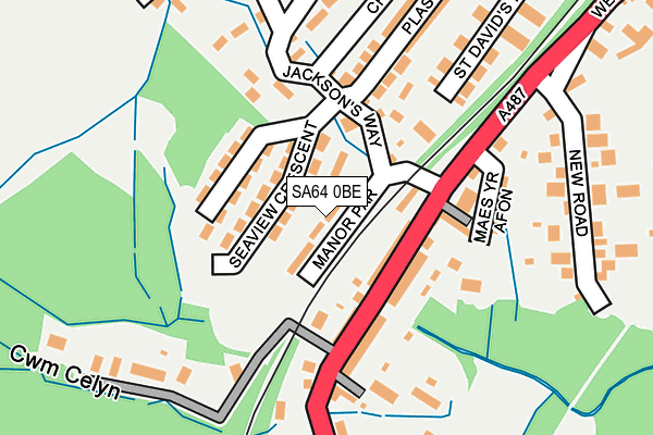 SA64 0BE map - OS OpenMap – Local (Ordnance Survey)