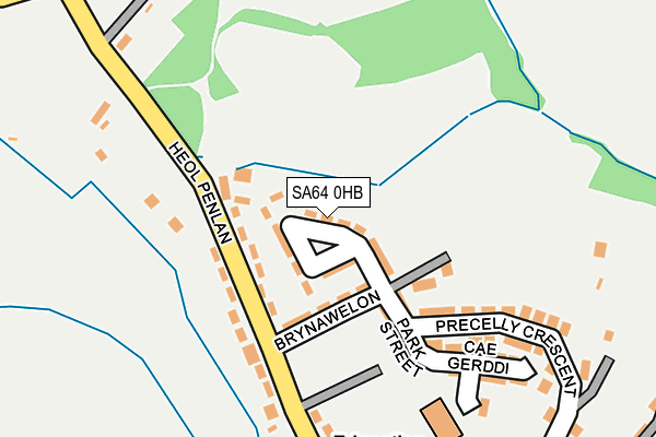 SA64 0HB map - OS OpenMap – Local (Ordnance Survey)