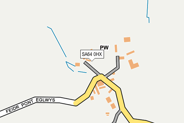 SA64 0HX map - OS OpenMap – Local (Ordnance Survey)