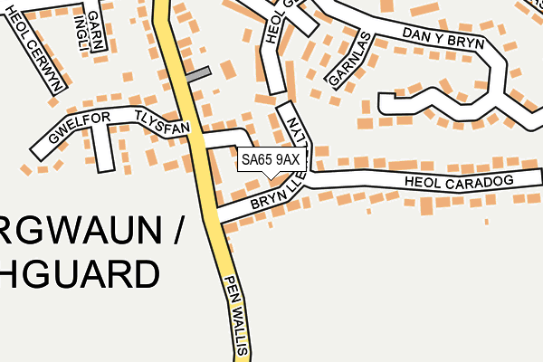 SA65 9AX map - OS OpenMap – Local (Ordnance Survey)