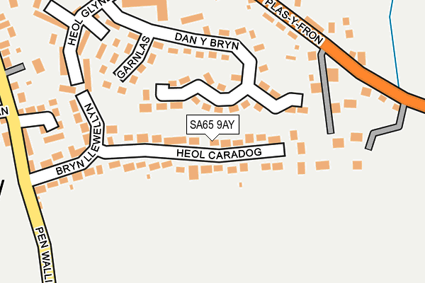 SA65 9AY map - OS OpenMap – Local (Ordnance Survey)