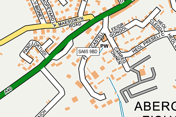 SA65 9BD map - OS OpenMap – Local (Ordnance Survey)