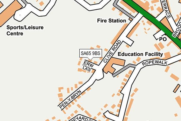 SA65 9BS map - OS OpenMap – Local (Ordnance Survey)