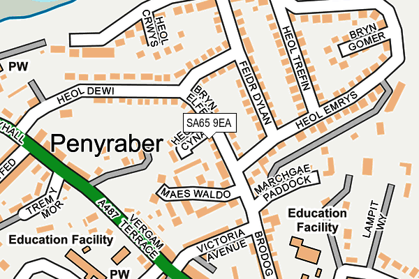 SA65 9EA map - OS OpenMap – Local (Ordnance Survey)