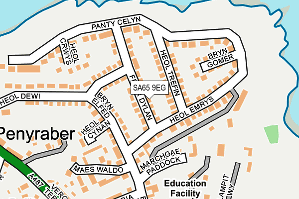 SA65 9EG map - OS OpenMap – Local (Ordnance Survey)