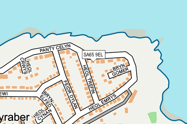 SA65 9EL map - OS OpenMap – Local (Ordnance Survey)