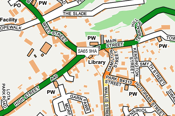 SA65 9HA map - OS OpenMap – Local (Ordnance Survey)