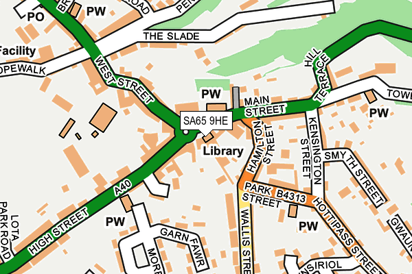SA65 9HE map - OS OpenMap – Local (Ordnance Survey)