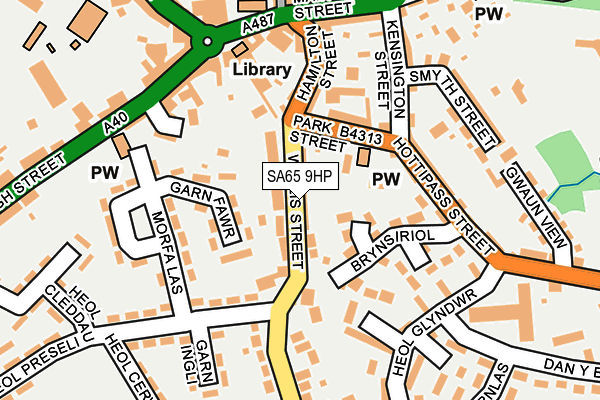 SA65 9HP map - OS OpenMap – Local (Ordnance Survey)