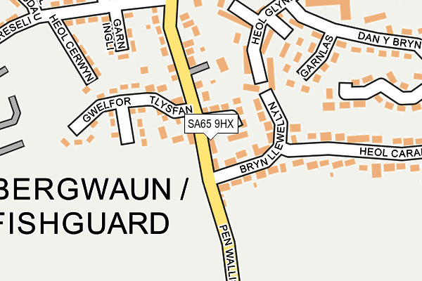 SA65 9HX map - OS OpenMap – Local (Ordnance Survey)