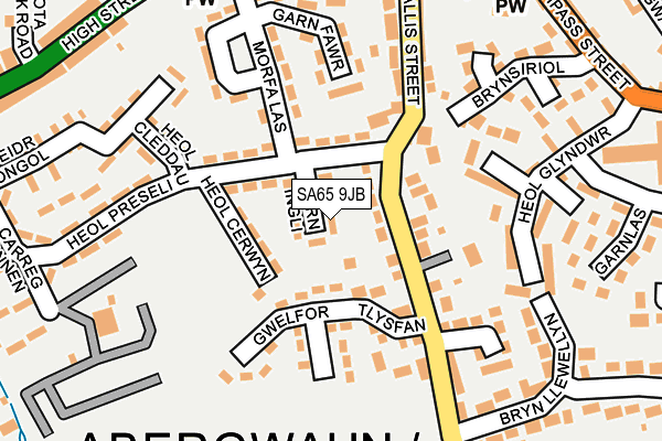 SA65 9JB map - OS OpenMap – Local (Ordnance Survey)