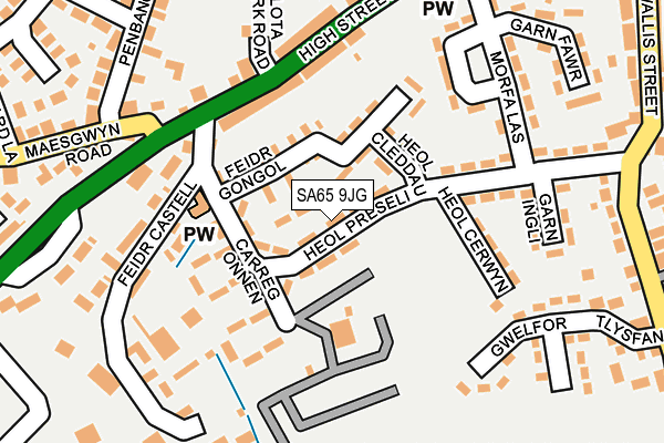 SA65 9JG map - OS OpenMap – Local (Ordnance Survey)