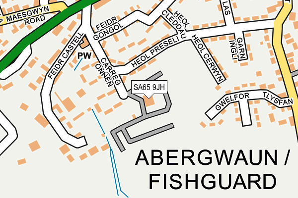 SA65 9JH map - OS OpenMap – Local (Ordnance Survey)