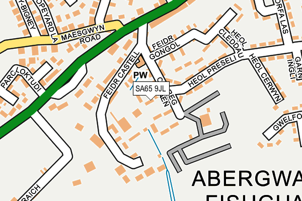 SA65 9JL map - OS OpenMap – Local (Ordnance Survey)