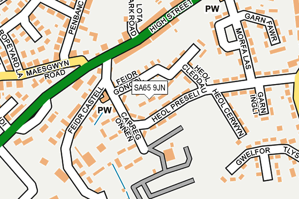 SA65 9JN map - OS OpenMap – Local (Ordnance Survey)