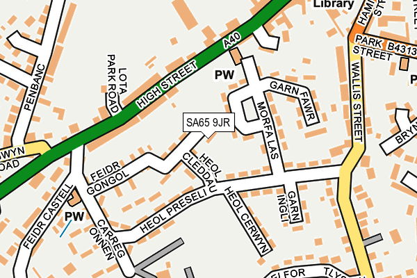 SA65 9JR map - OS OpenMap – Local (Ordnance Survey)