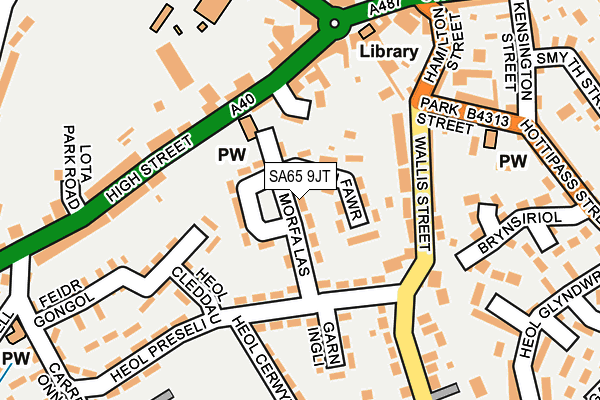 SA65 9JT map - OS OpenMap – Local (Ordnance Survey)