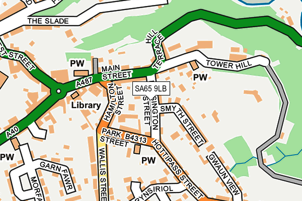 SA65 9LB map - OS OpenMap – Local (Ordnance Survey)