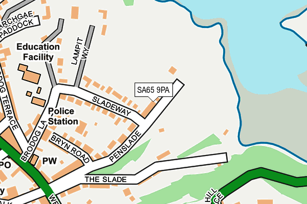 SA65 9PA map - OS OpenMap – Local (Ordnance Survey)