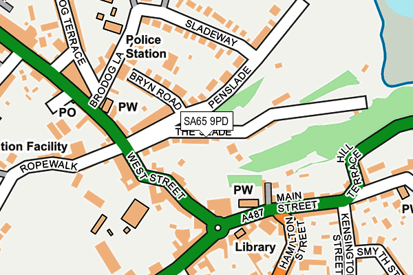 SA65 9PD map - OS OpenMap – Local (Ordnance Survey)
