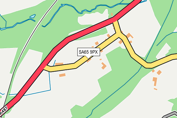 SA65 9PX map - OS OpenMap – Local (Ordnance Survey)