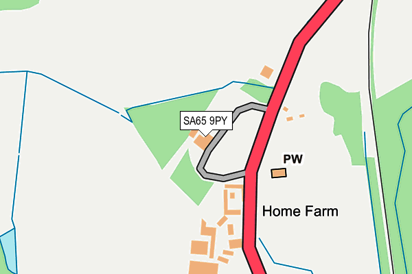 SA65 9PY map - OS OpenMap – Local (Ordnance Survey)
